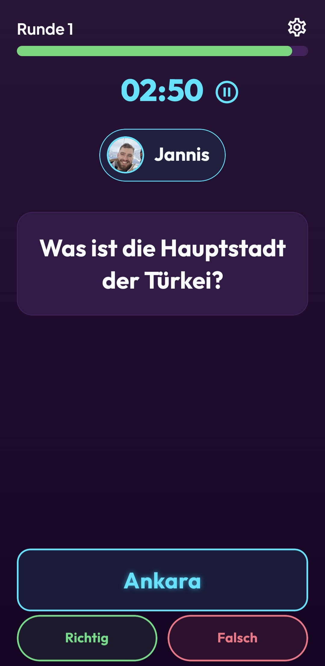 App-Screenshot: Der Dümmste fliegt